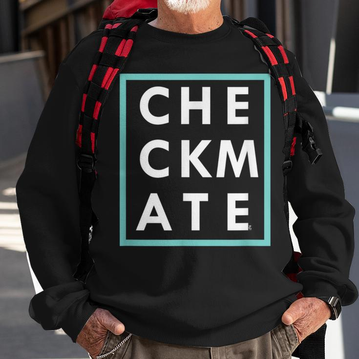 Chess Player Checkmate Checker Game Strategy Sweatshirt Gifts for Old Men