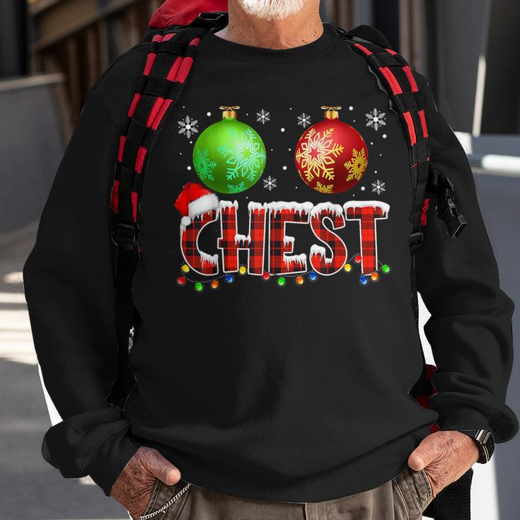 Chestnuts Matching Couples Christmas Lights Nuts Chest Sweatshirt Gifts for Old Men