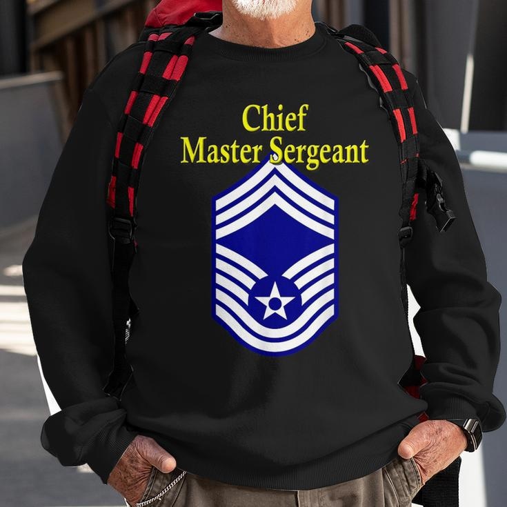 Chief Master Sergeant Air Force Rank Insignia Sweatshirt Gifts for Old Men