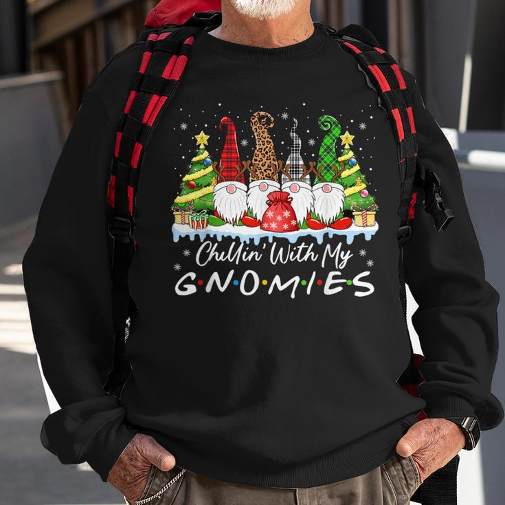 Chillin With My Gnomies Christmas Family Friend Gnomes Sweatshirt Gifts for Old Men