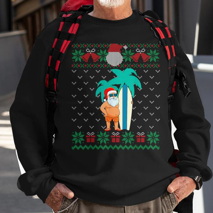Christmas In July Summer Santa Ugly Xmas Sweater Tropical Sweatshirt Gifts for Old Men