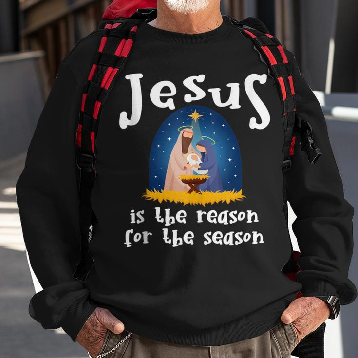 Christmas Nativity Jesus Is The Reason For The Season Sweatshirt Gifts for Old Men