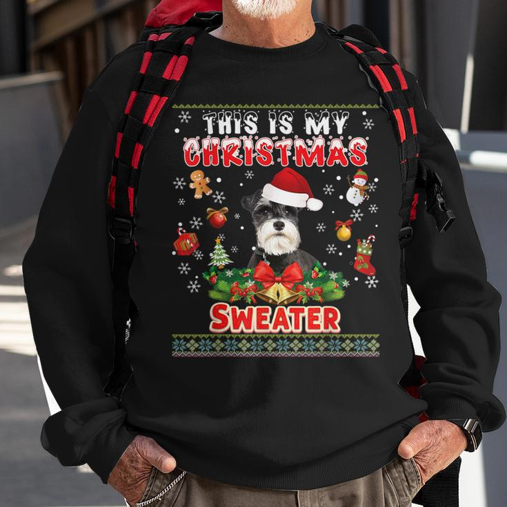 This Is My Christmas Sweater Schnauzer Dog Ugly Merry Xmas Sweatshirt Gifts for Old Men