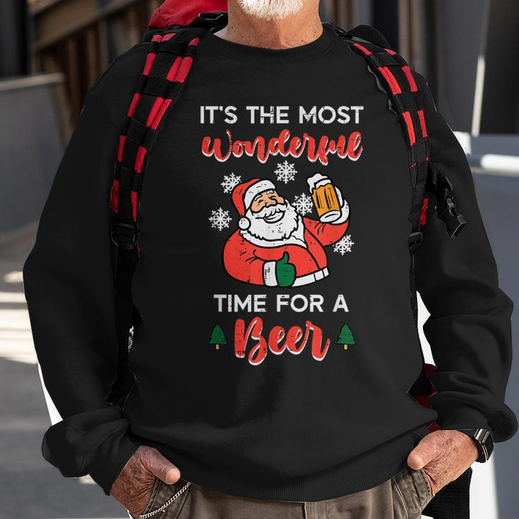 Christmas Most Wonderful Time For Santa Xmas Dad Men Sweatshirt Gifts for Old Men