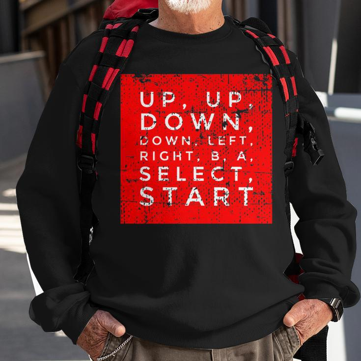 Classic Video Game Cheat Code Contra Sweatshirt Gifts for Old Men