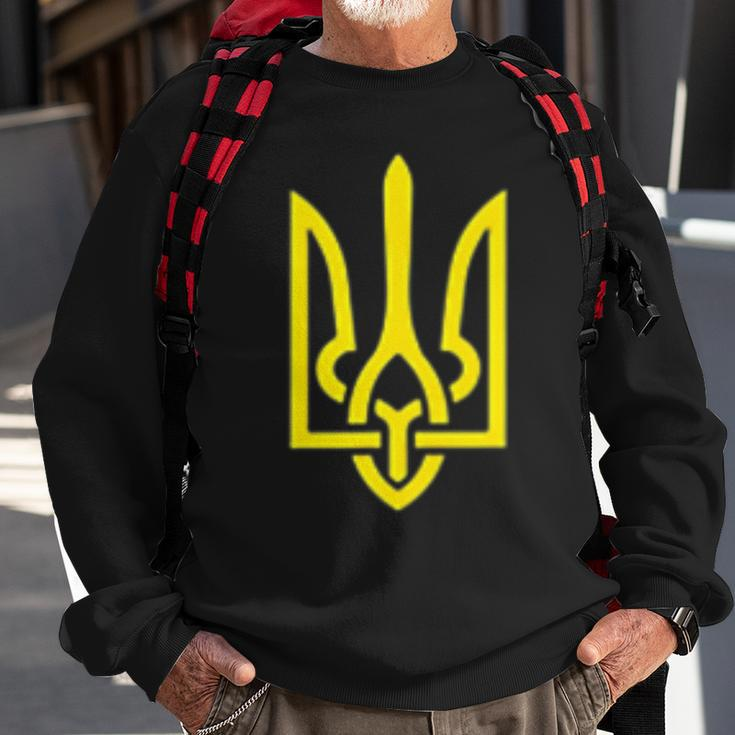 Coat Of Arms Of Ukraine Tryzub Trident Symbol Zelensky Green Ukraine Funny Gifts Sweatshirt Gifts for Old Men