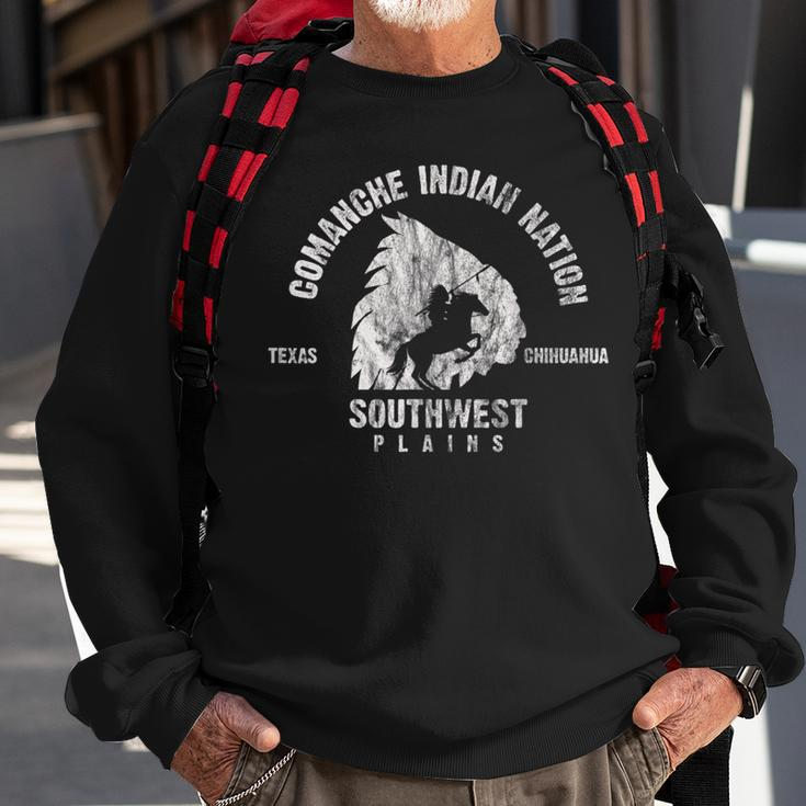 Comanche Native American Indian Pride Chief Respect Vintage Sweatshirt Gifts for Old Men