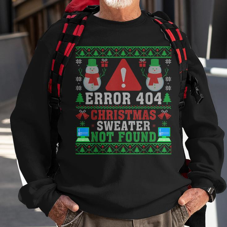 Computer Error 404 Ugly Christmas Sweater Not's Found Xmas Sweatshirt Gifts for Old Men