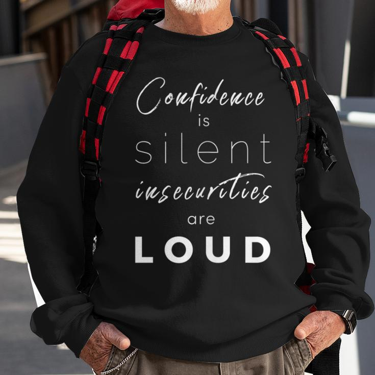Confidence Insecurities Deep Quote Sweatshirt Gifts for Old Men