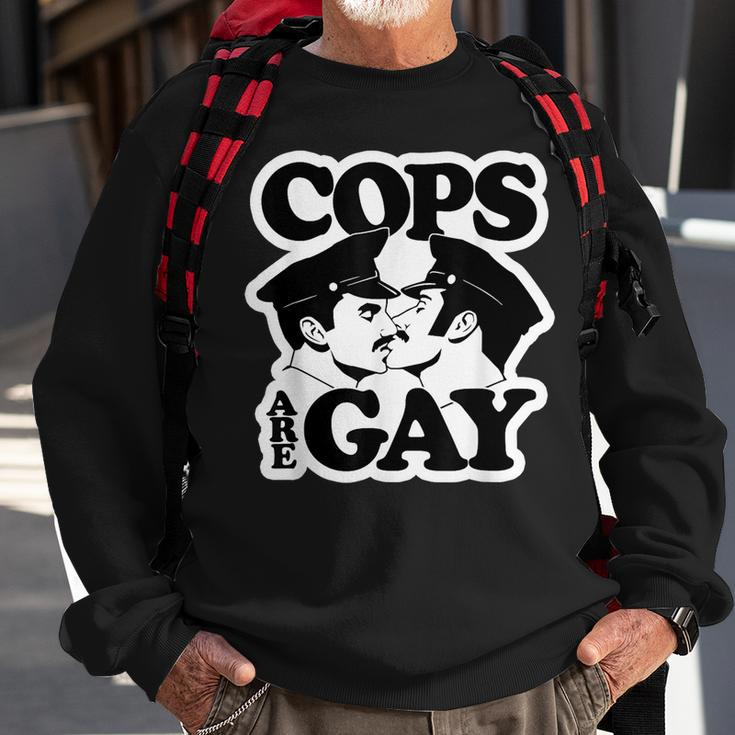 Cops Are Gay Lgbt Funny Apparel Sweatshirt Gifts for Old Men