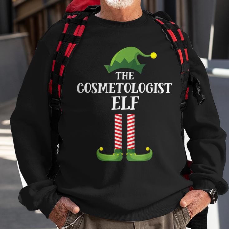 Cosmetologist Elf Matching Family Group Christmas Party Elf Sweatshirt Gifts for Old Men