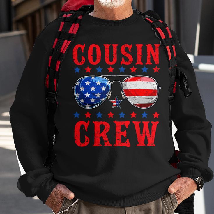 Cousin Crew Sunglasses Usa American Flag 4Th Of July Womens Sweatshirt Gifts for Old Men