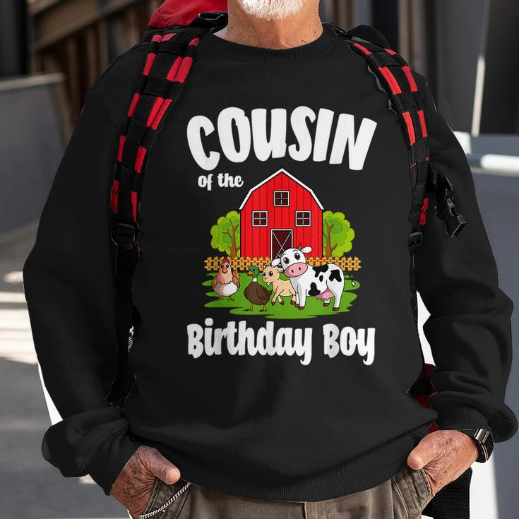 Cousin Of The Birthday Boy Farm Animal Bday Party Sweatshirt Gifts for Old Men