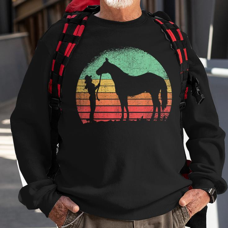 Cowgirl Horse Riding Texas Ranch Rider Western Sweatshirt Gifts for Old Men