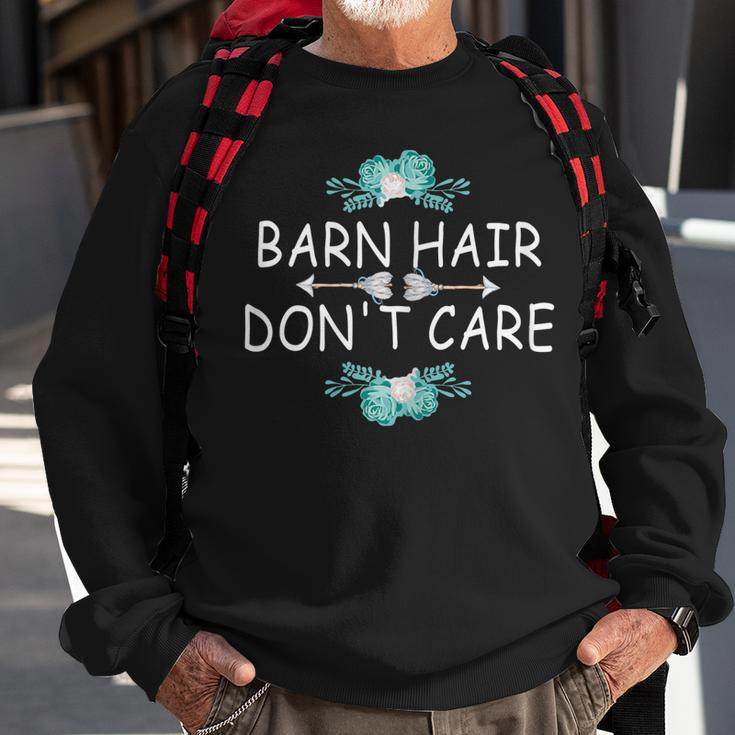 Cowgirl Outfit Ns Girls Horse Riding Barn Hair Dont Care Sweatshirt Gifts for Old Men