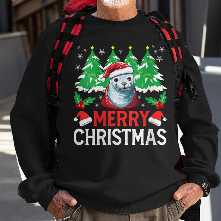 Crabeater Seal Christmas Pajama Costume For Xmas Holiday Sweatshirt Gifts for Old Men