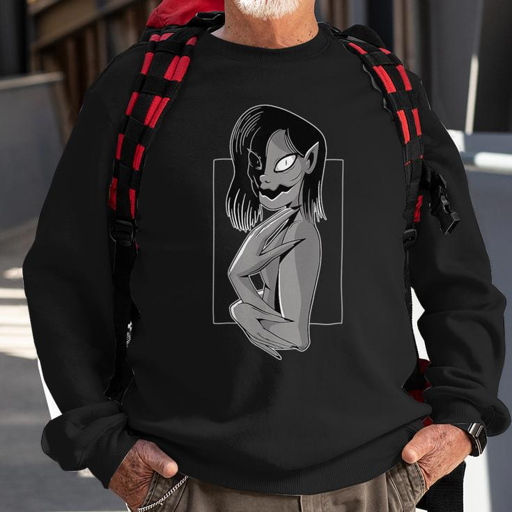 Creepy Scary Monster Looking Sweatshirt Gifts for Old Men