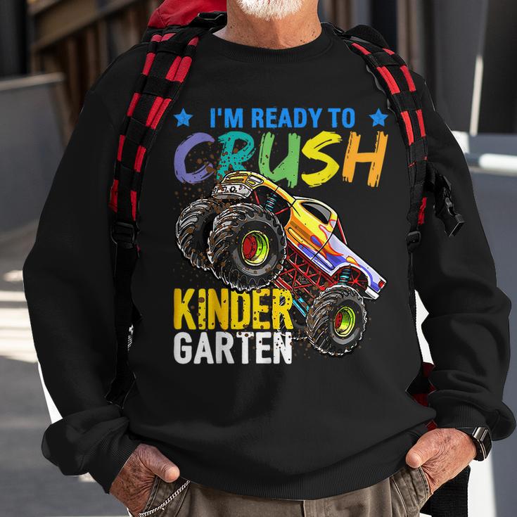 Crush Kindergarten Monster Truck Back To School Boys Gift Sweatshirt Gifts for Old Men