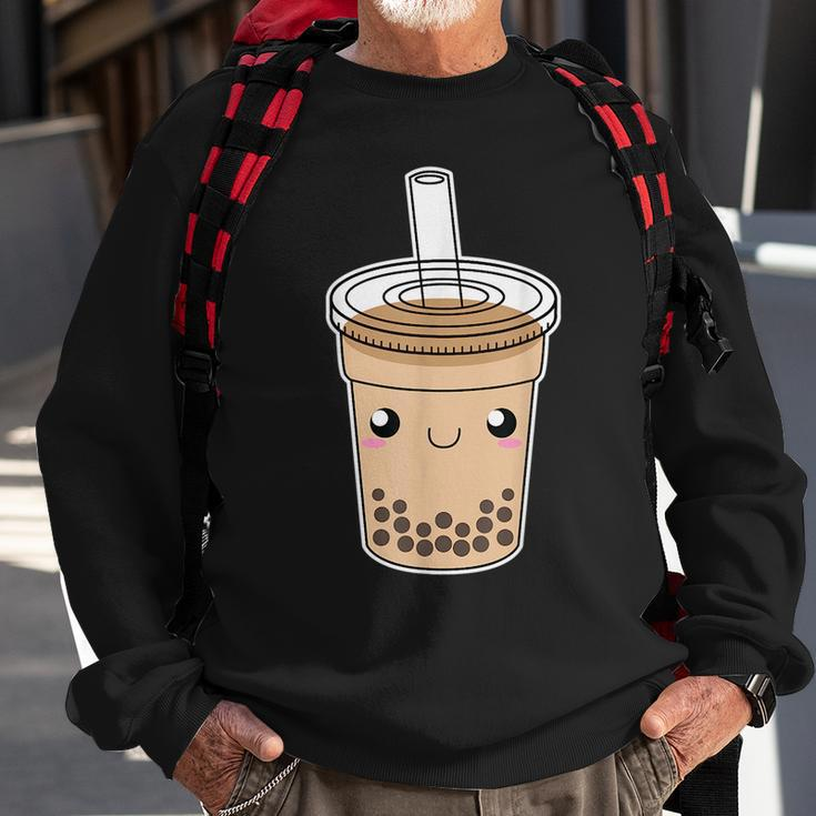 Cute Boba Milk Tea Cartoon Bubble Tea Lover Jt Sweatshirt Gifts for Old Men
