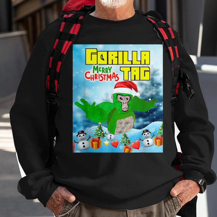 Cute Gorilla Tag Monke Vr Gamer Holidays Christmas Day Sweatshirt Gifts for Old Men