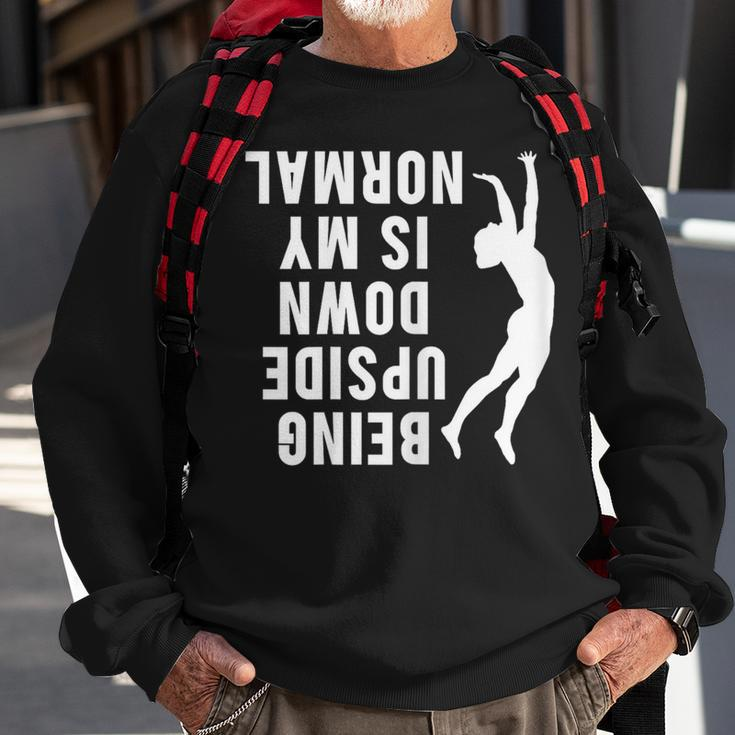 Cute Gymnast Sport Quotes Upside Down Handstand Sweatshirt Gifts for Old Men