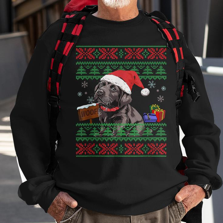 Cute Labrador Retriever Dog Santa Hat Ugly Christmas Sweater Sweatshirt Gifts for Old Men