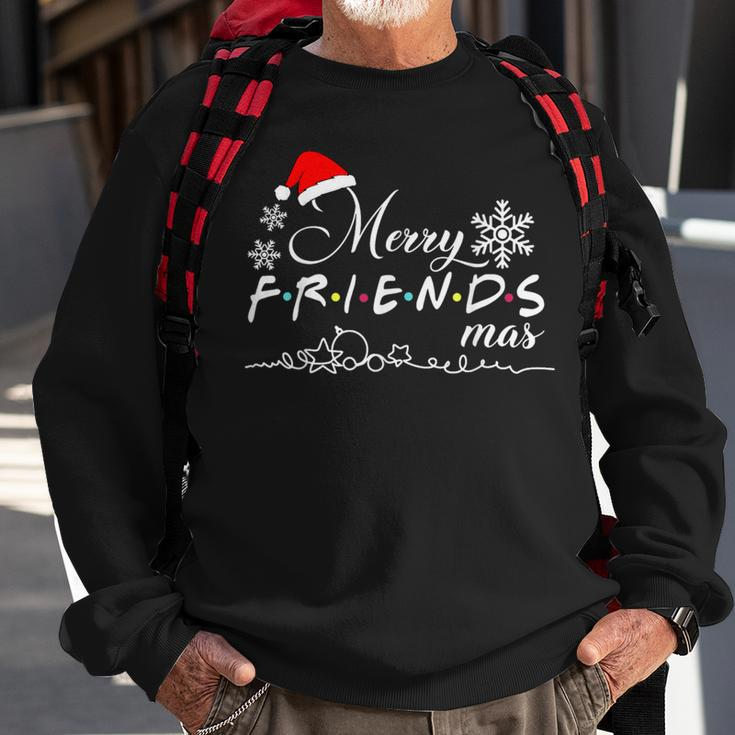 Cute Merry Friendsmas Christmas Friends Matching Xmas Party Sweatshirt Gifts for Old Men