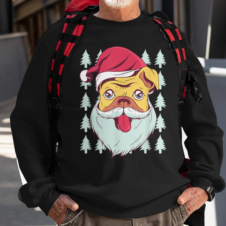 Cute Pug Santa Dog Ugly Christmas Sweater Meme Sweatshirt Gifts for Old Men