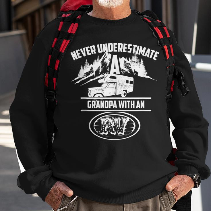 Cute Never Underestimate A Grandpa With An Rv Sweatshirt Gifts for Old Men