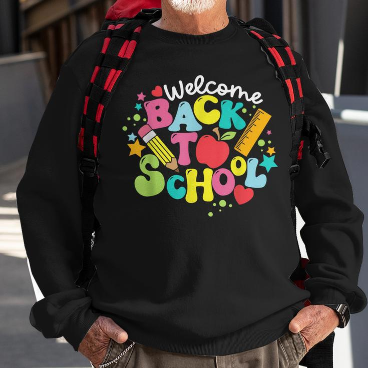 Cute Welcome Back To School Class Teaching Student Education Sweatshirt Gifts for Old Men
