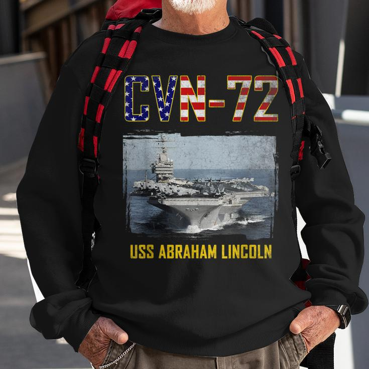 Cvn72 Uss Abraham Lincoln Aircraft Carrier Veteran Sweatshirt Gifts for Old Men