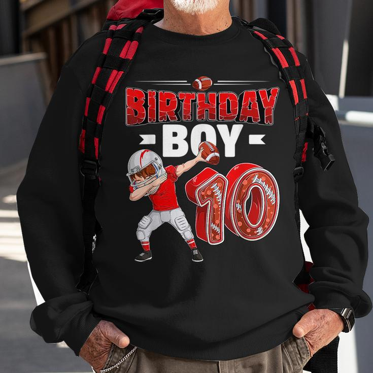 Dabbing Boy 10 Year Old American Football 10Th Birthday Sweatshirt Gifts for Old Men