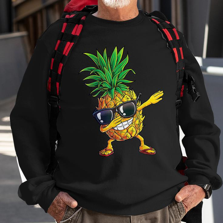 Dabbing Pineapple Sunglasses Aloha Beaches Hawaii Hawaiian Sweatshirt Gifts for Old Men