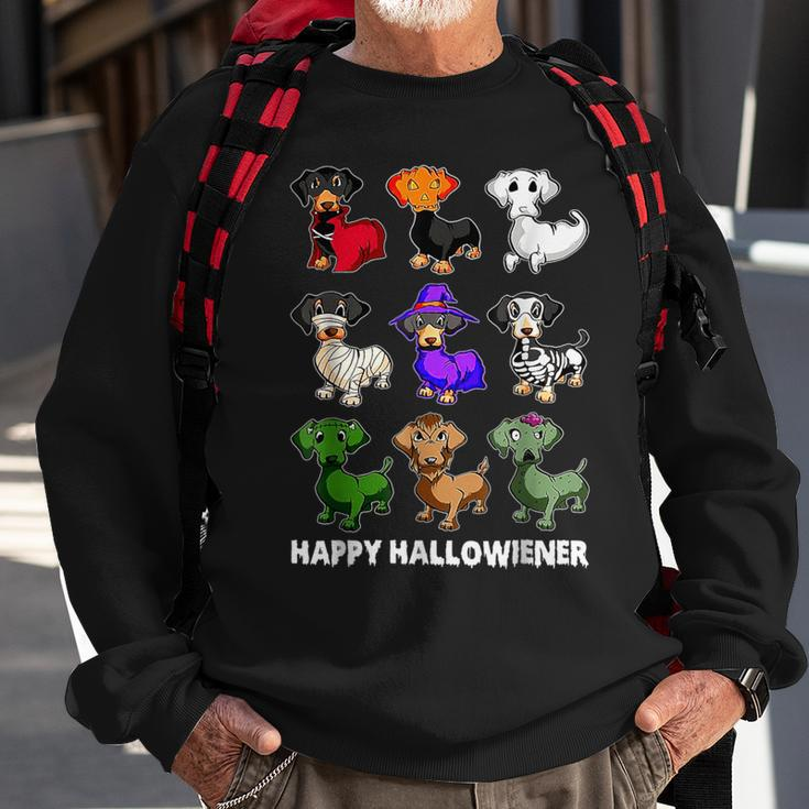 Dachshund Happy Halloweiner Halloween Dogs Lover Sweatshirt Gifts for Old Men