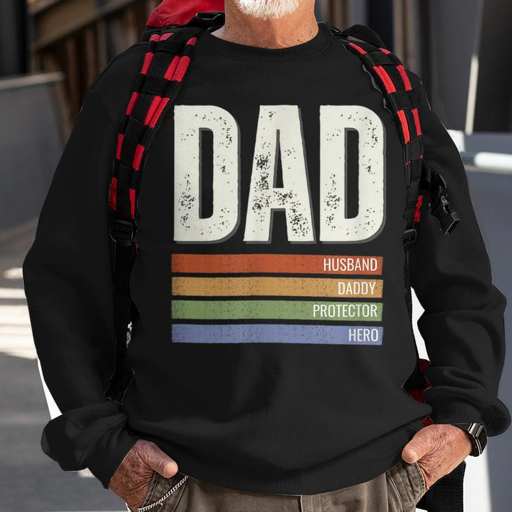 Dad Husband Daddy Protector Hero Gift Sweatshirt Gifts for Old Men