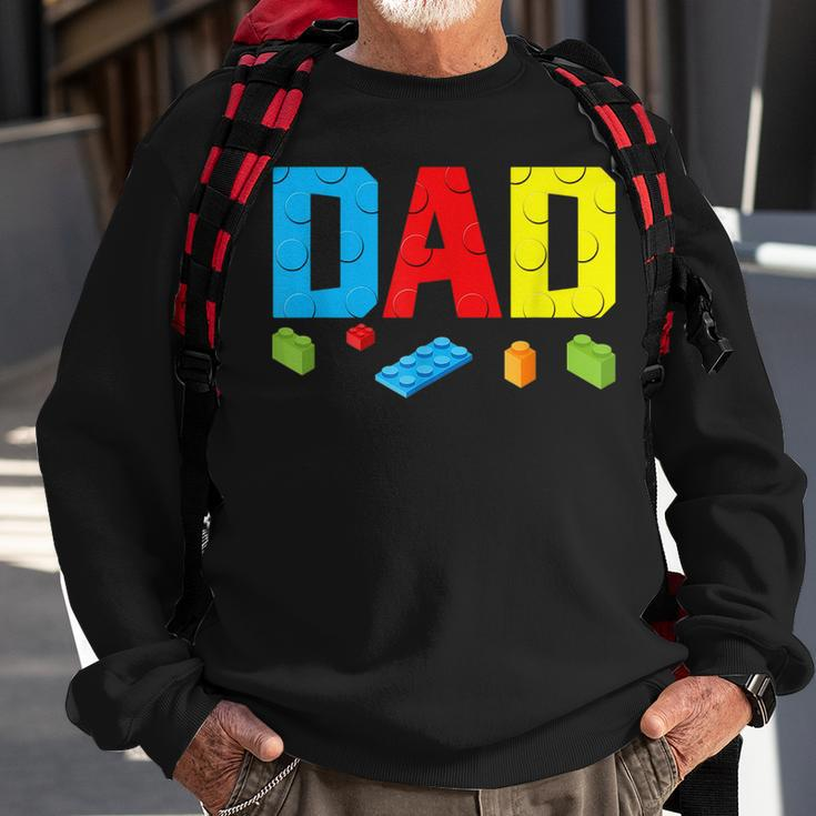 Dad Master Builder Building Bricks Blocks Family Set Parents Sweatshirt Gifts for Old Men