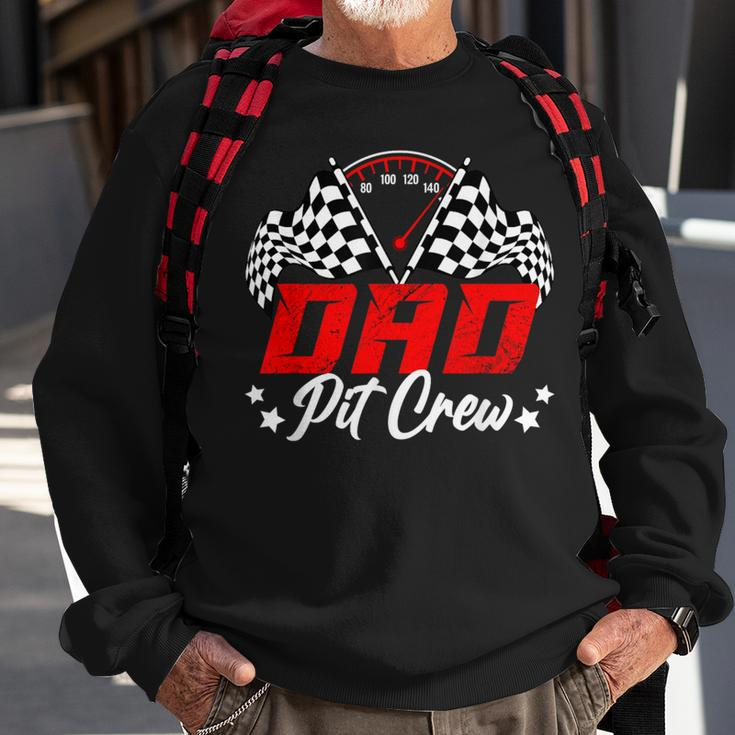 Dad Pit Crew Birthday Party Race Car Lover Racing Family Sweatshirt Gifts for Old Men