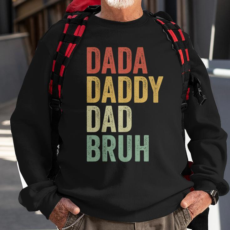 Dada Daddy Dad Bruh Fathers Day Vintage Men Father Dad Sweatshirt Gifts for Old Men