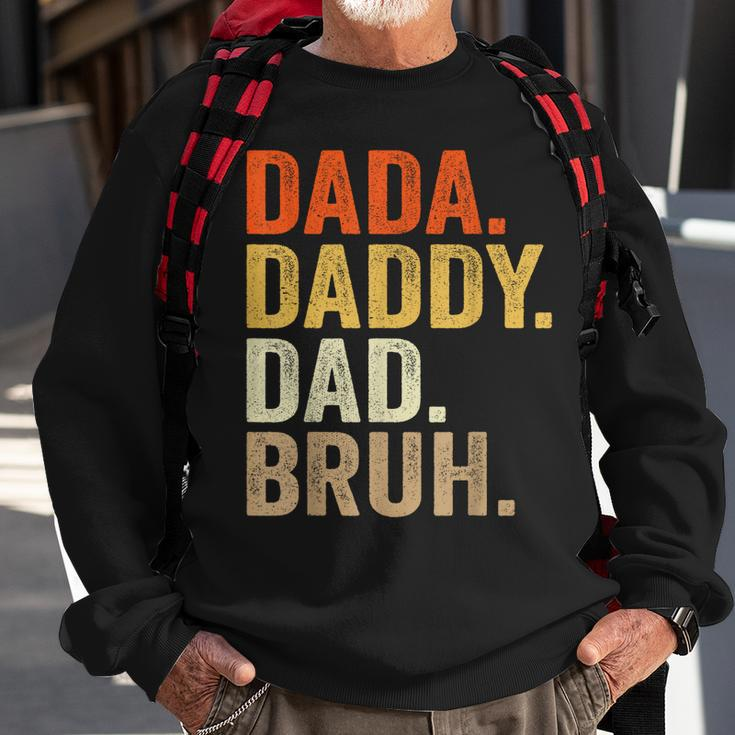 Dada Daddy Dad Bruh Humor Adult Fathers Day Vintage Father Sweatshirt Gifts for Old Men