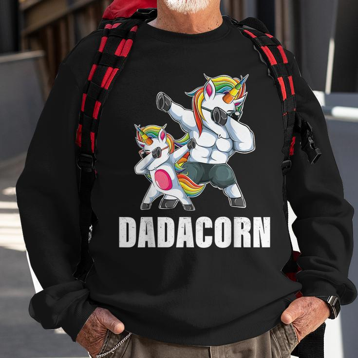 Dadacorn Dadicorn Daddycorn Unicorn Dad Baby Fathers Day Sweatshirt Gifts for Old Men