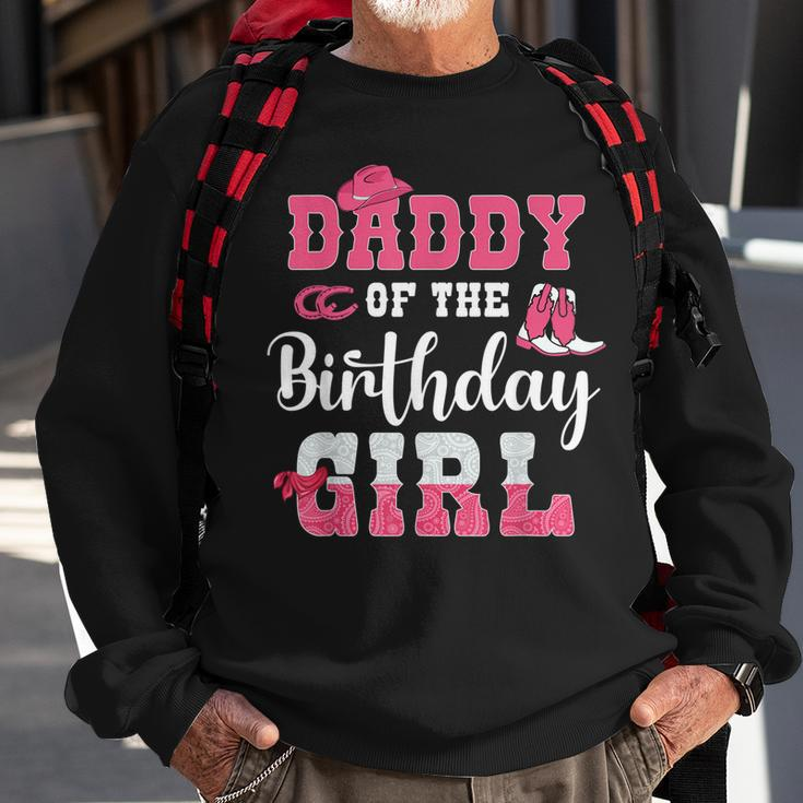 Daddy Of The Birthday Girl Western Cowgirl Themed 2Nd Bday Sweatshirt Gifts for Old Men