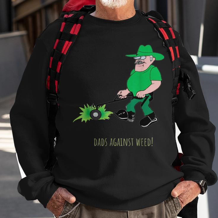 Dads Against Weed Lawn Mowing Lawn Enforcement Officer Gift For Mens Sweatshirt Gifts for Old Men
