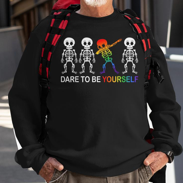 Dare To Be Yourself | Cute Lgbt Les Gay Pride Men Boys Sweatshirt Gifts for Old Men