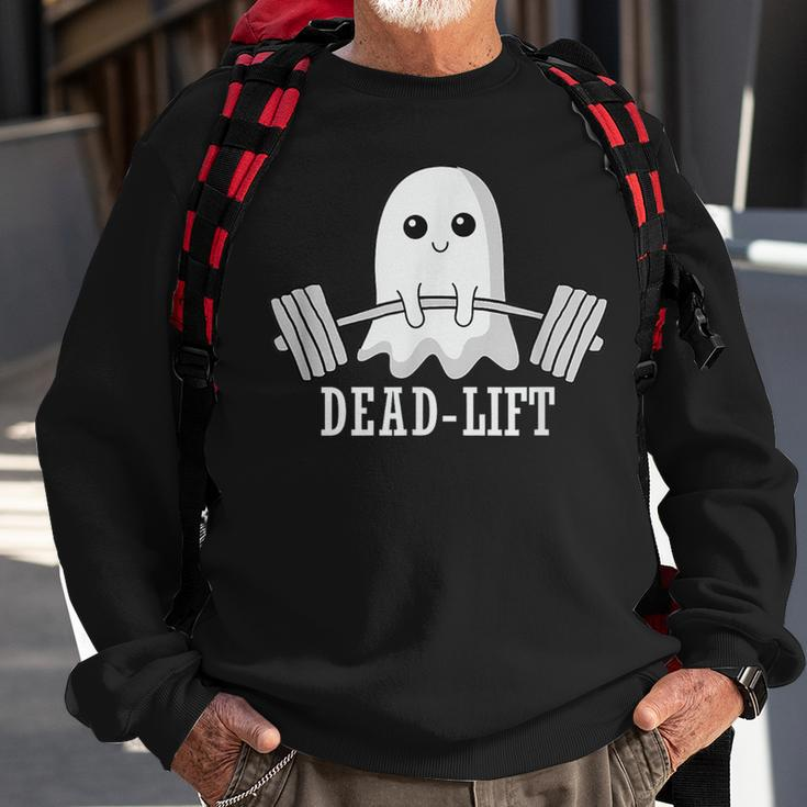 Dead Lift Ghost Halloween Ghost Gym Weightlifting Fitness Sweatshirt Gifts for Old Men