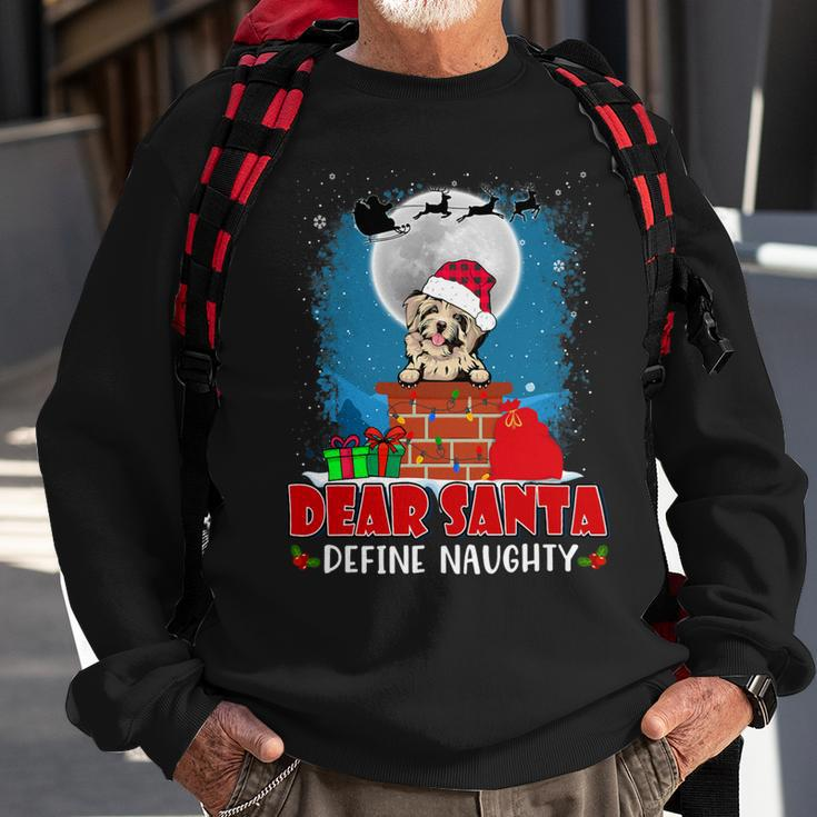 Dear Santa Define Naughty Havanese Dog Funny Christmas Sweatshirt Gifts for Old Men
