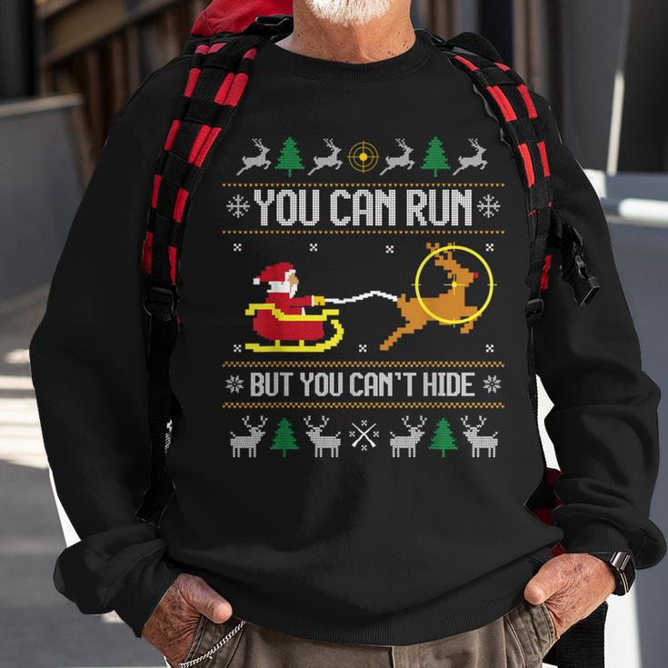 Deer Hunting Santa Hunter Ugly Christmas Sweater Sweatshirt Gifts for Old Men