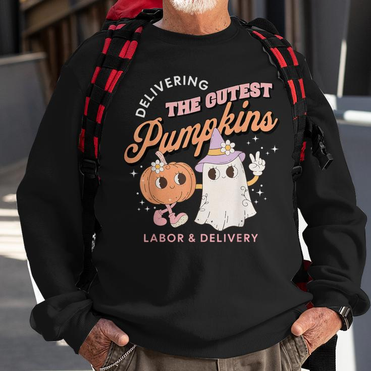 Delivering The Cutest Pumpkins Labor & Delivery Halloween Sweatshirt Gifts for Old Men