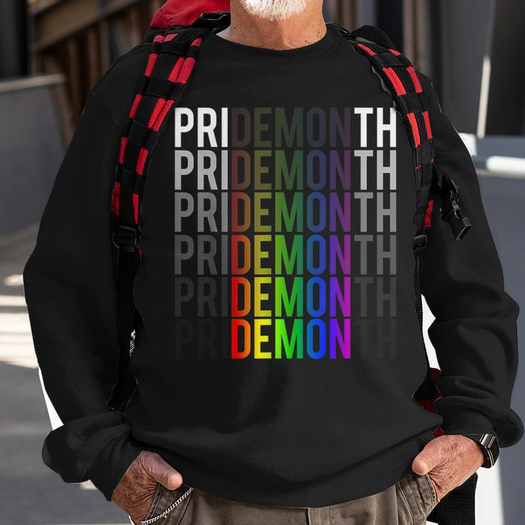Demon Pride Month Lgbt Gay Pride Month Transgender Lesbian Sweatshirt Gifts for Old Men