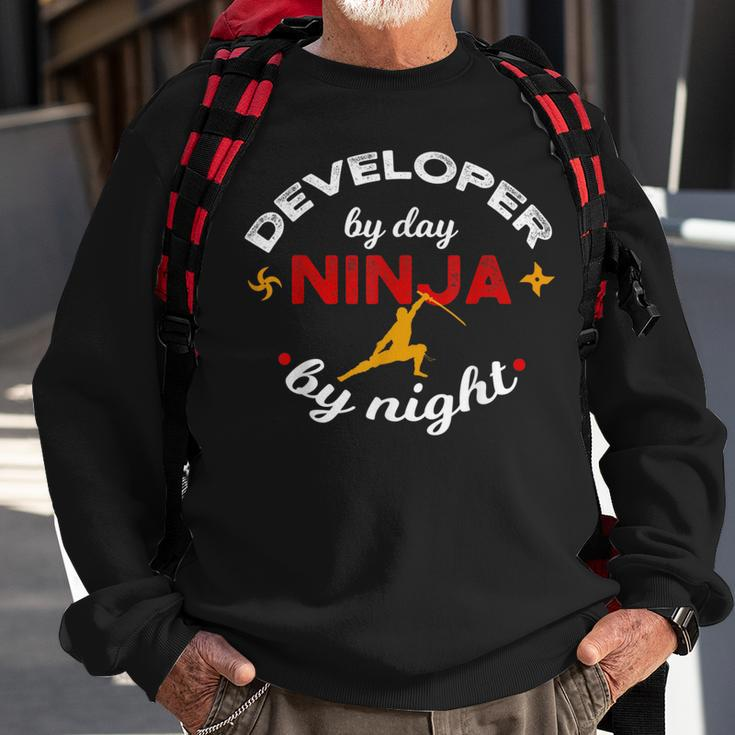 Developer By Day Ninja By Night Debugging Coder Geek Sweatshirt Gifts for Old Men