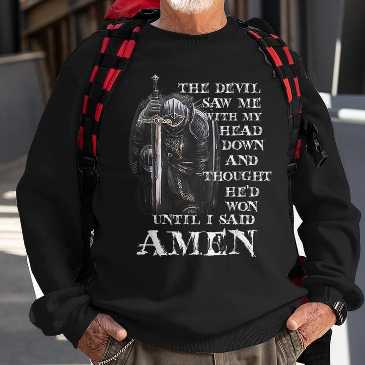 The Devil Saw Me With My Head Down And Thought He'd Won Mens Sweatshirt Gifts for Old Men